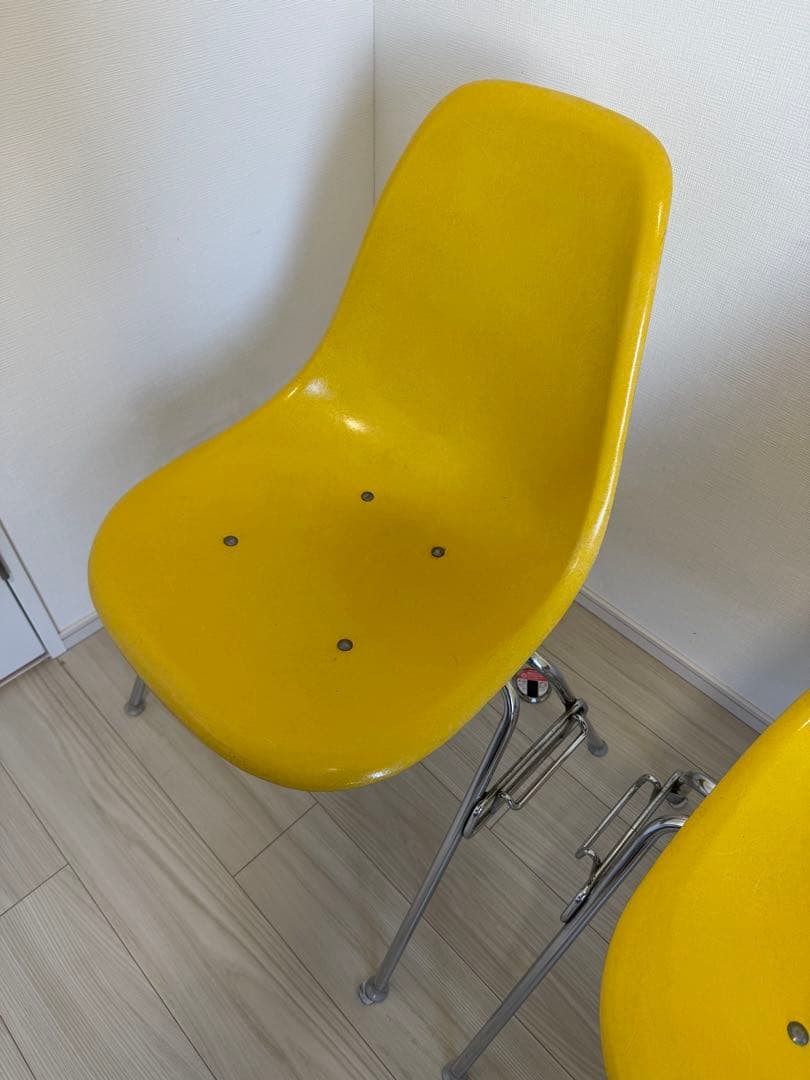 2脚セットHerman Miller イームズ　シェルチェア スタッキングベース