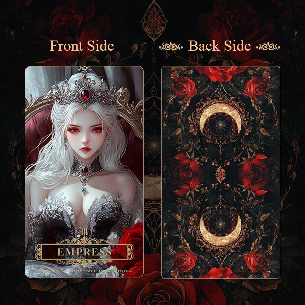 【正規品タロットカード】美麗✨海外インディーズ✨黒×赤×白のゴシックな世界観