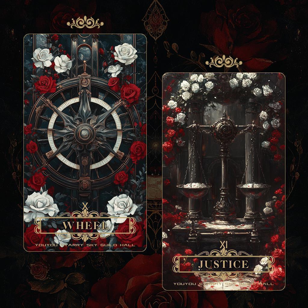 【正規品タロットカード】美麗✨海外インディーズ✨黒×赤×白のゴシックな世界観