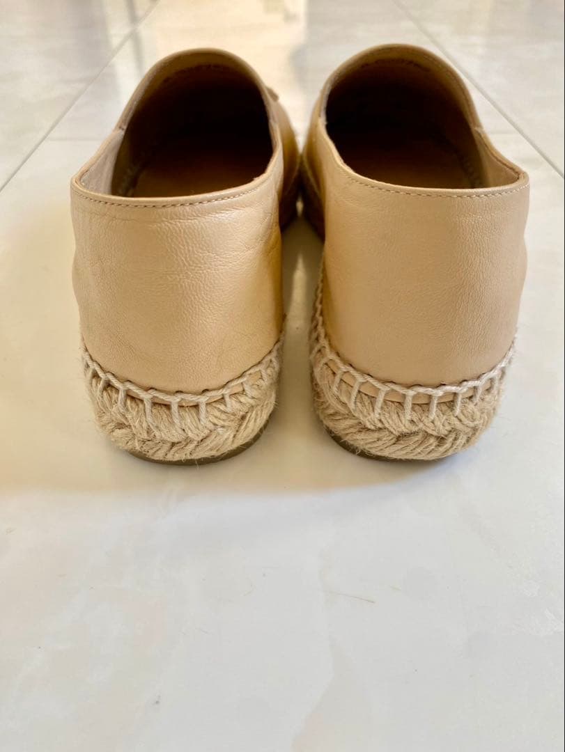 美品 シャネル ラムスキン エスパドリーユ スリッポン スニーカー CHANEL