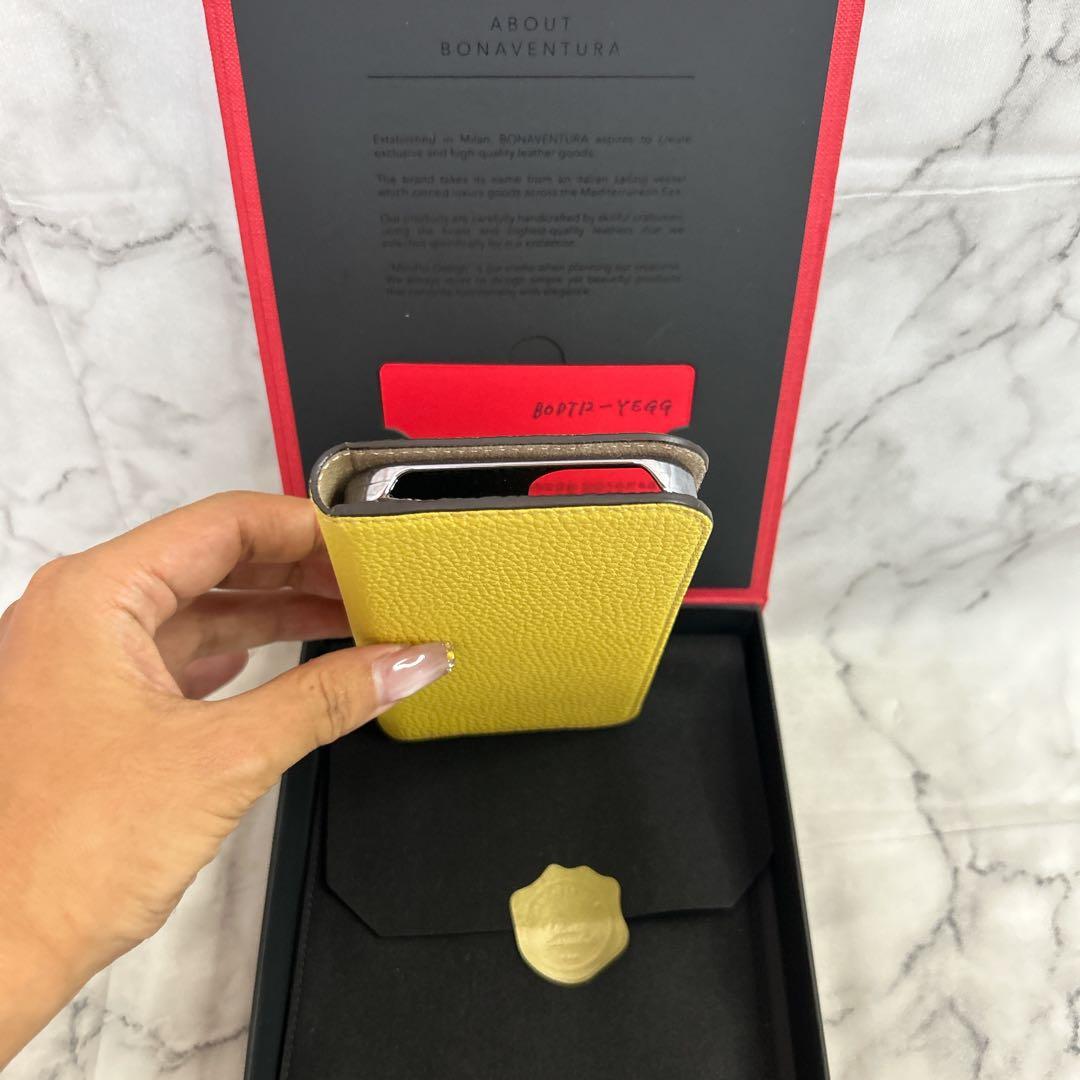 【限定カラー】ボナベンチュラ iPhone12/12Pro 手帳型 バイカラー