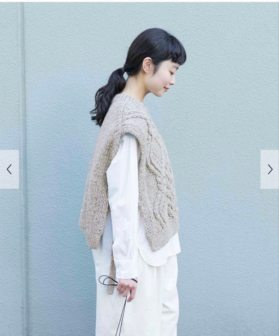 新品タグ付き　かぐれ　ペルーアランニットベスト　アーバンリサーチドアーズ