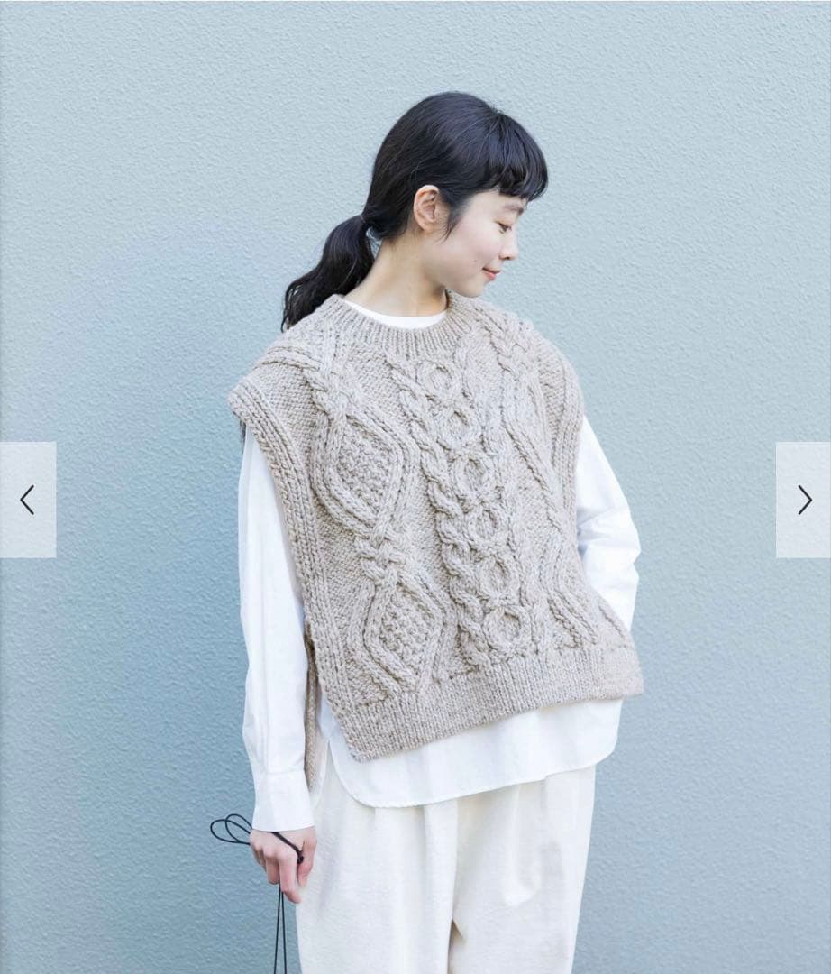 新品タグ付き　かぐれ　ペルーアランニットベスト　アーバンリサーチドアーズ