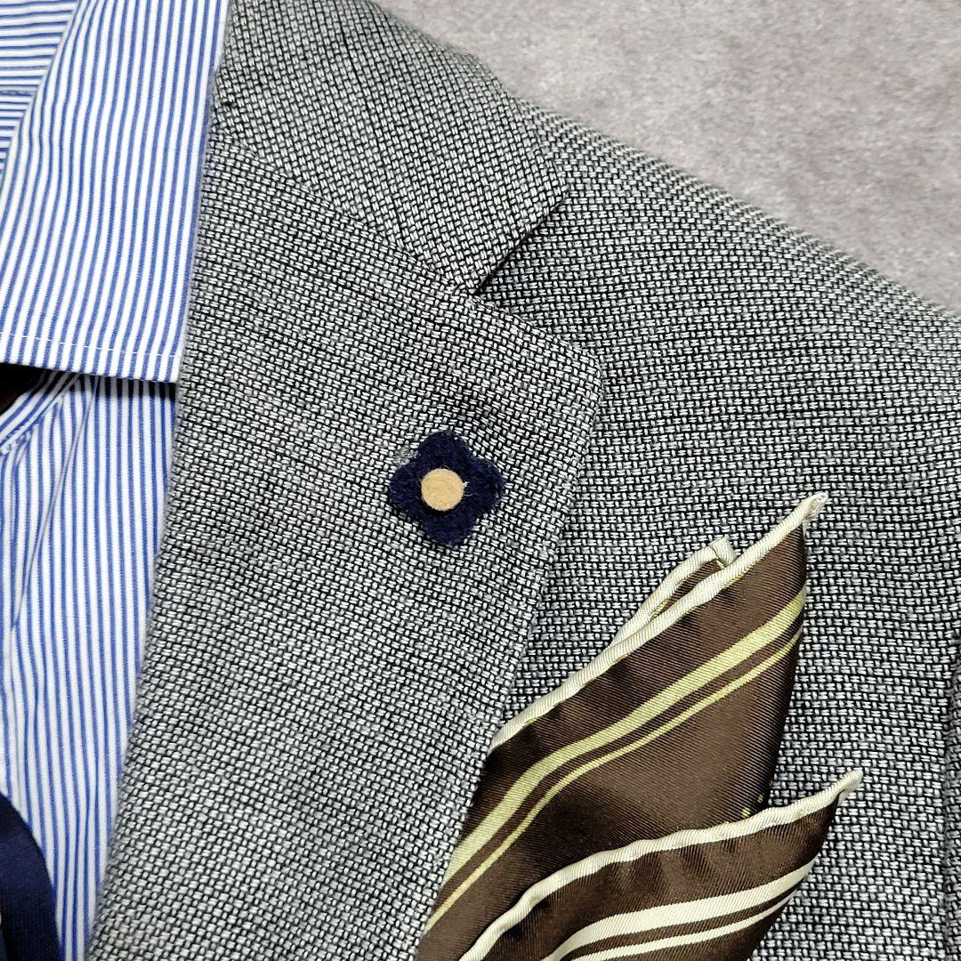 ★Kee様 LARDINI 超高級 春夏 リネン 麻 テーラードジャケット