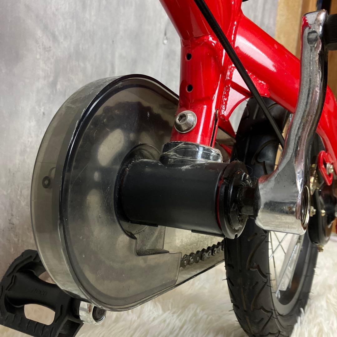 【美品】へんしんバイク　14インチ　赤　スタンド付き