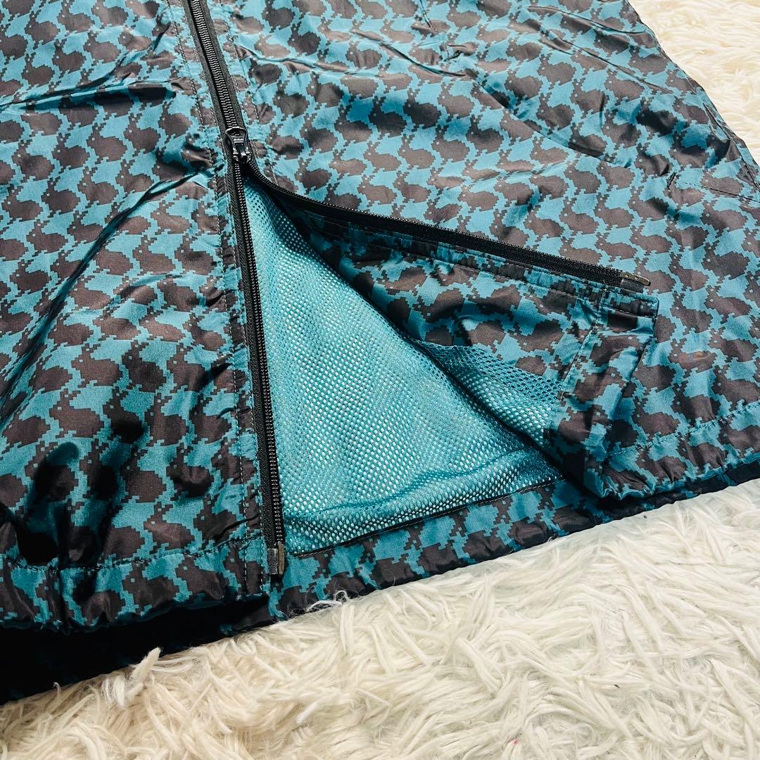 JACK BUNNY!! ラビット総柄千鳥 ナイロンジャケット 刺繍ロゴ 5 緑