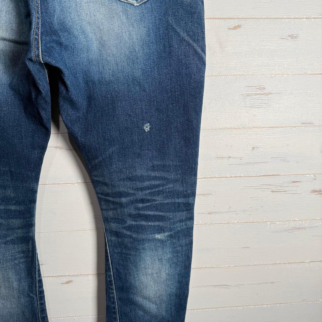 glamb グラム サルエルパンツ ダメージ加工 インディゴ L.