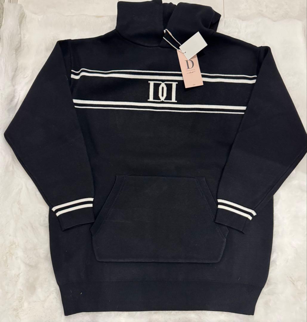 【新品】D a r i c h ❤️梅田限定❣️ＤＤモチーフニットフーディ（ＢＬＫ）