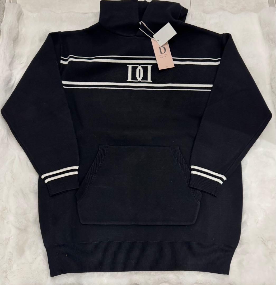 【新品】D a r i c h ❤️梅田限定❣️ＤＤモチーフニットフーディ（ＢＬＫ）