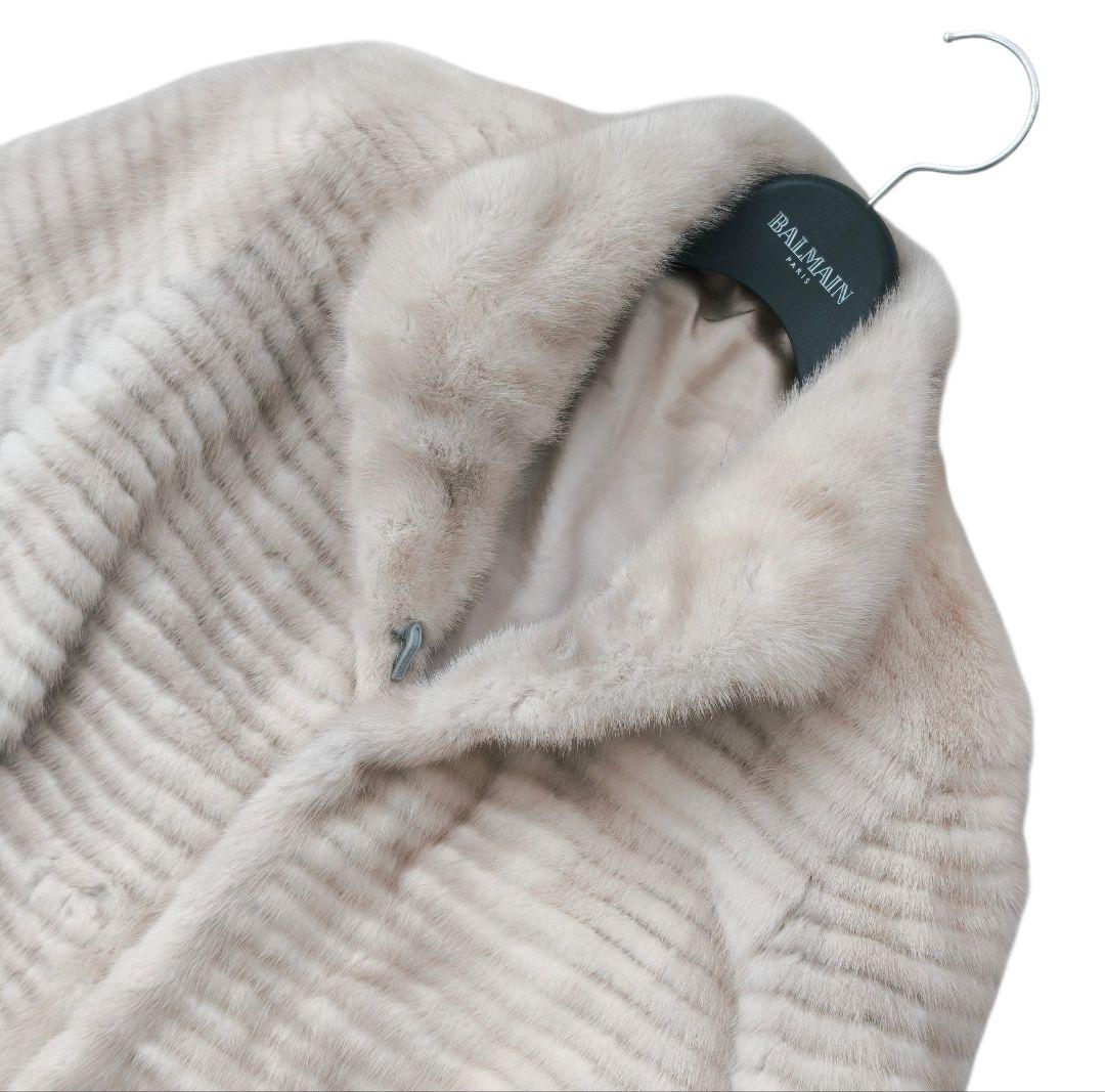 【美品 高級◎】総丈71 毛皮 ミンク ファーコート L 極暖 ゆったり