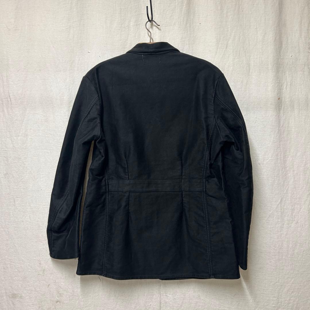VETEMENTS BEAL JOB ブラックモールスキンラペルジャケット
