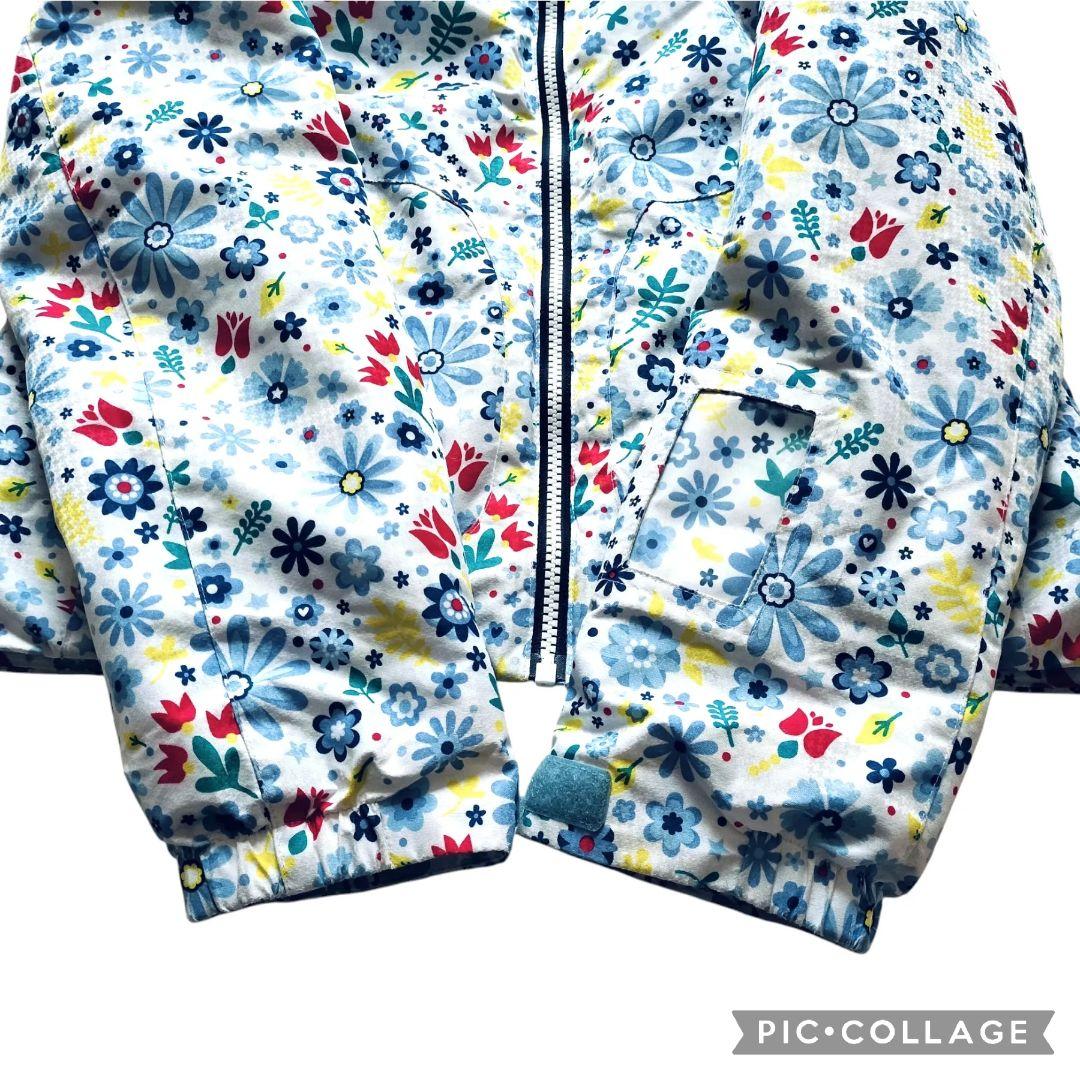 【美品】Phenix ガールズスキーウェア 150上下♡クリスタル花柄×ネイビー