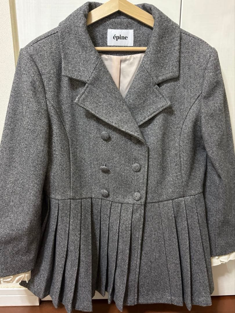 なーepine pleats frill jacket グレー