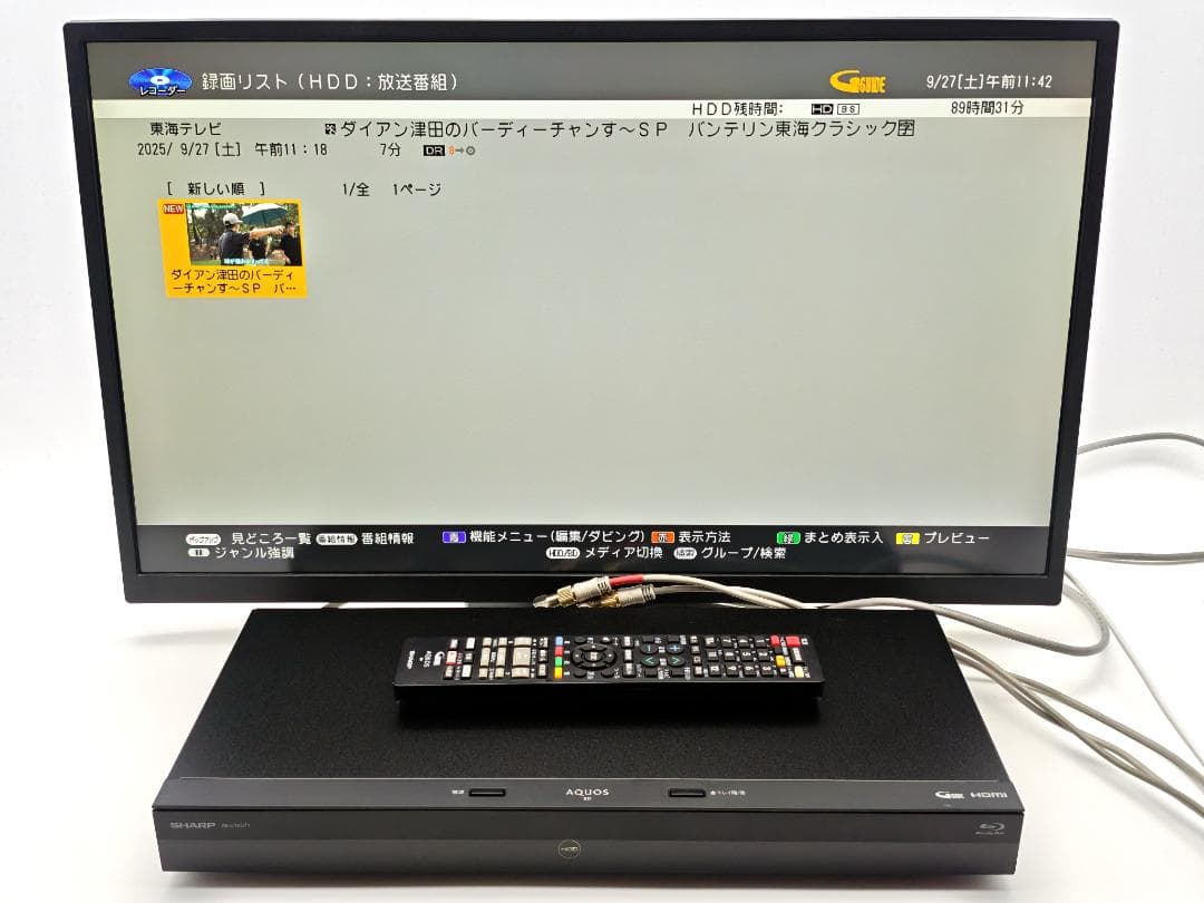 SHARP 2B-C10DT1 Blu-rayレコーダー HDD1TB