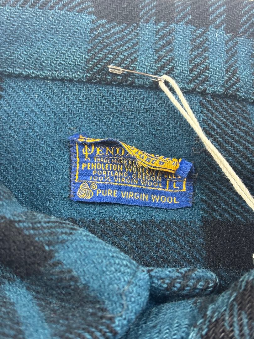 70s USA製 ペンドルトン オンブレ CPO シャツ ジャケット シャドー