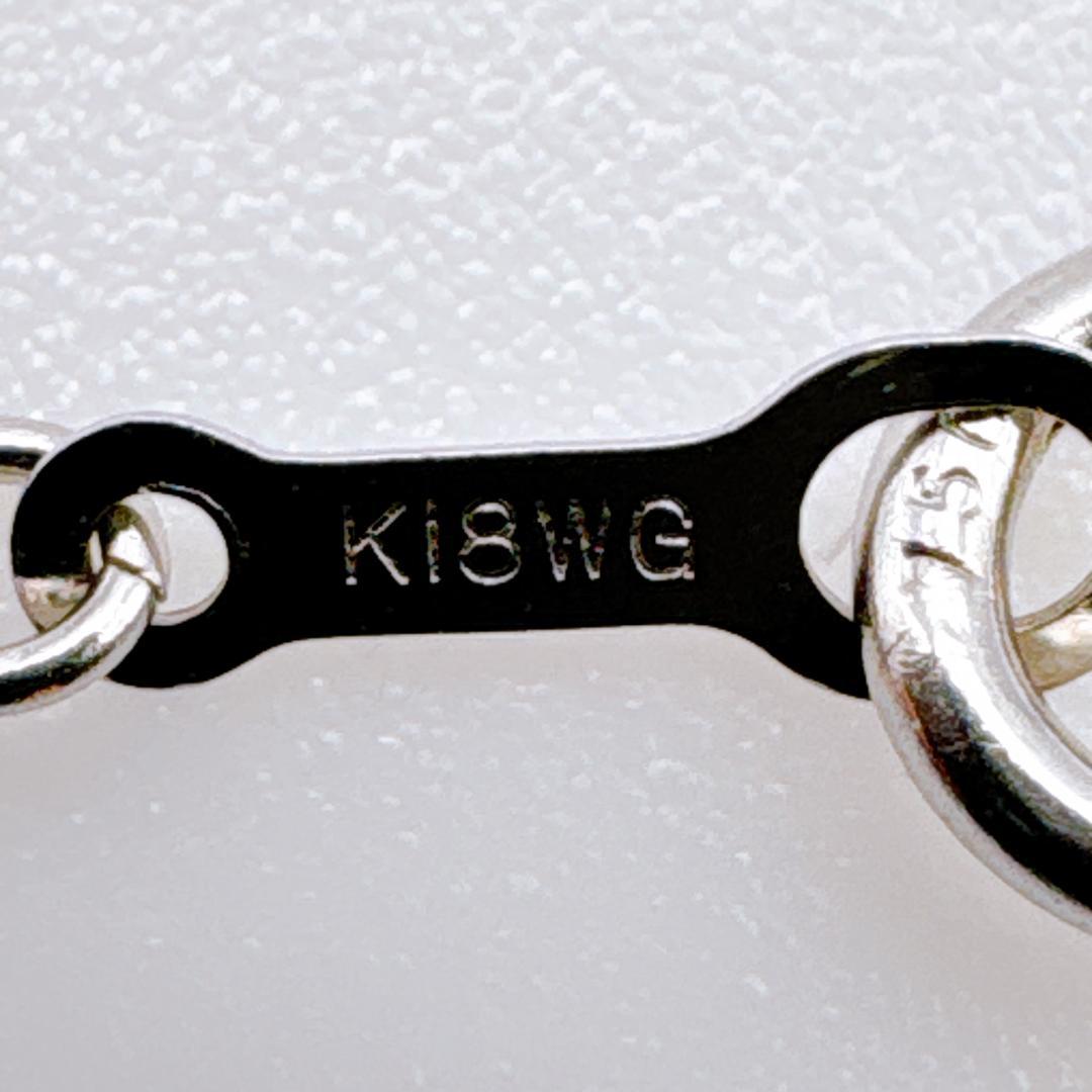 H*i様 【K18WG】天然ダイヤモンド0.01ct 透かしフラワー ネックレス