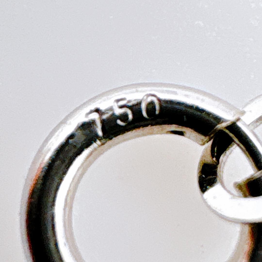 H*i様 【K18WG】天然ダイヤモンド0.01ct 透かしフラワー ネックレス