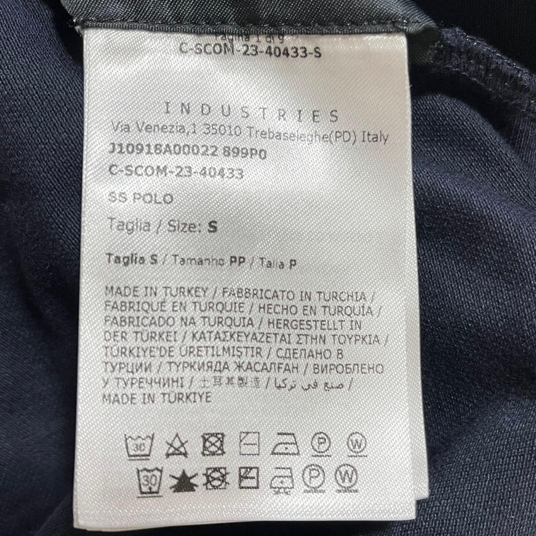 MONCLER ネイビー ポロシャツ　刺繍ロゴワッペン　シルバーボタン