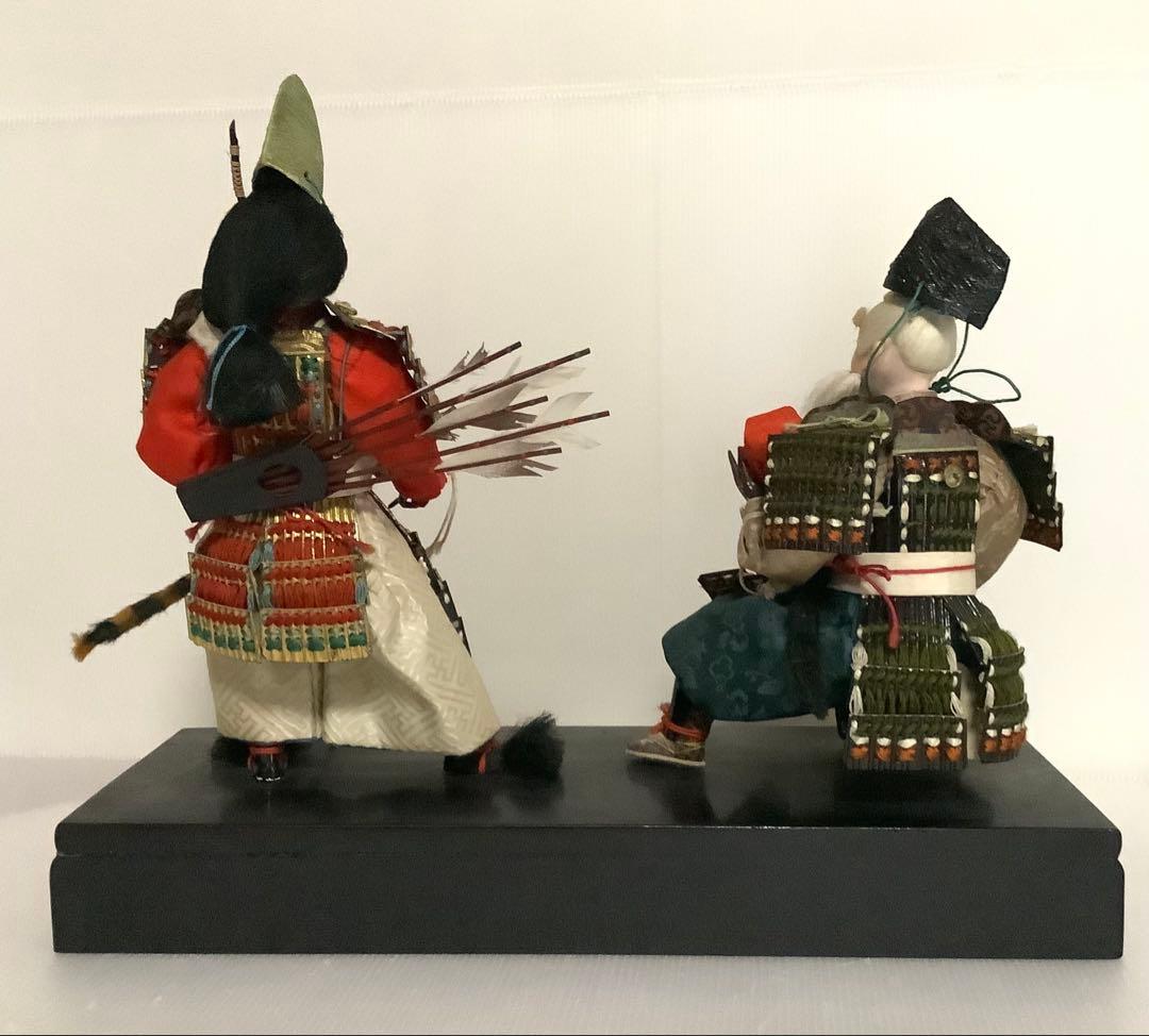 十軒店久月♪戦前の武者人形♪五月人形♪神功皇后と武内宿禰♪共箱入♪手指欠け