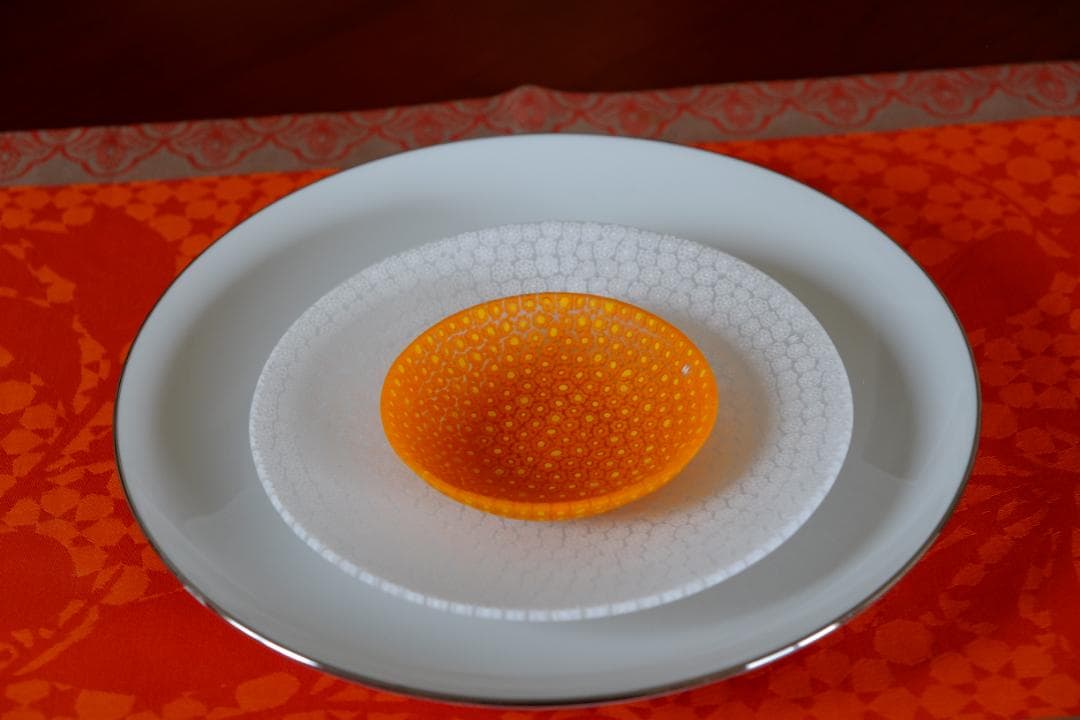 ミルフィオリ ムラーノガラス ヴェネチアングラス/小皿/江波冨士子/田子美紀