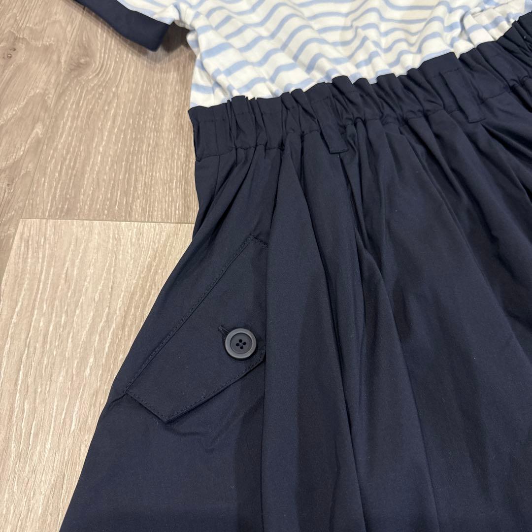 ケイトスペードニューヨーク　キッズ　ストライプドッキングワンピース　130