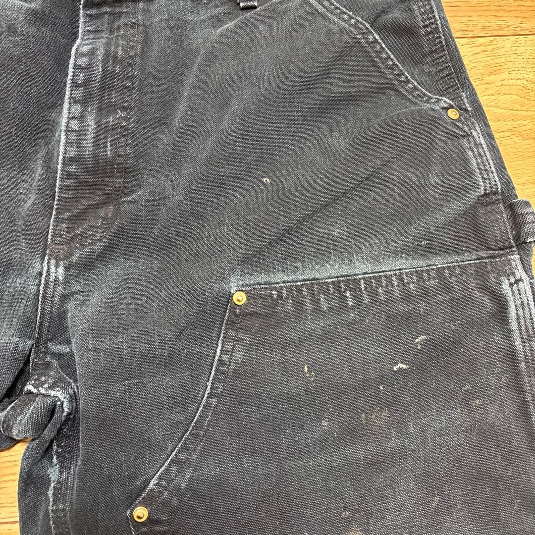 USA製　36×34 カーハート ダブルニー パンツ ブラック 黒