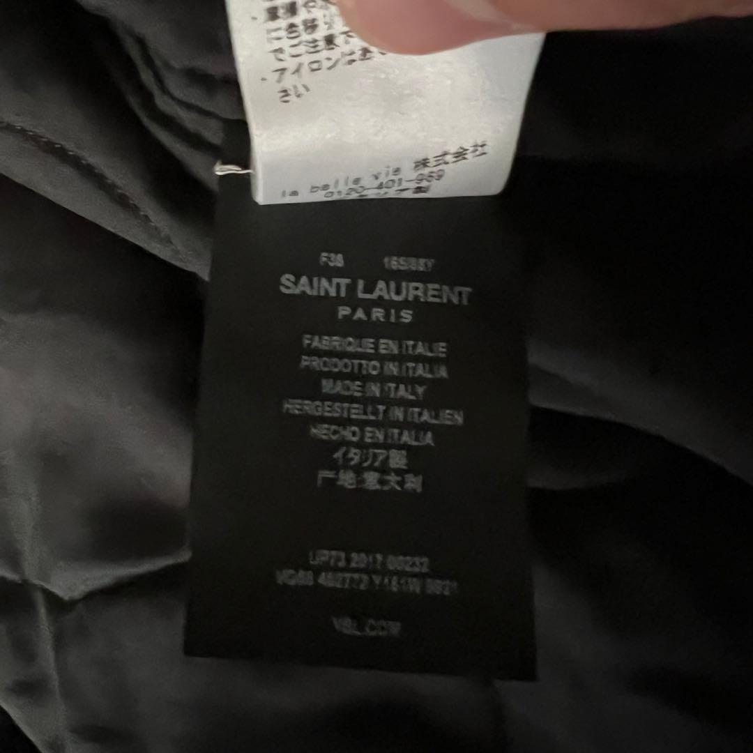 美品 サンローラン 近年 teddy ボンバージャケット ピンク スタジャン