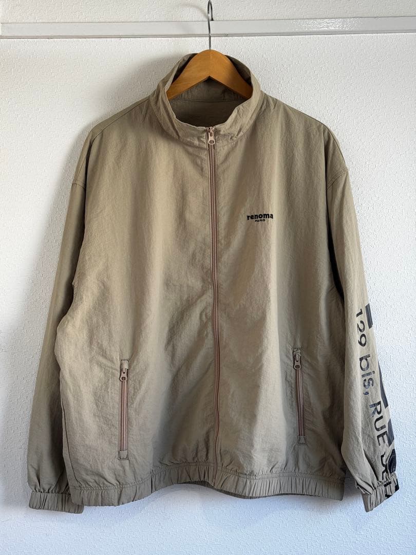 renoma ビッグロゴナイロンジャケット　Mサイズ　ベージュ