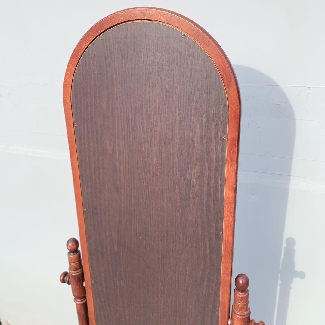 【美品】karimoku カリモク スタンドミラー 150cm ダークブラウン