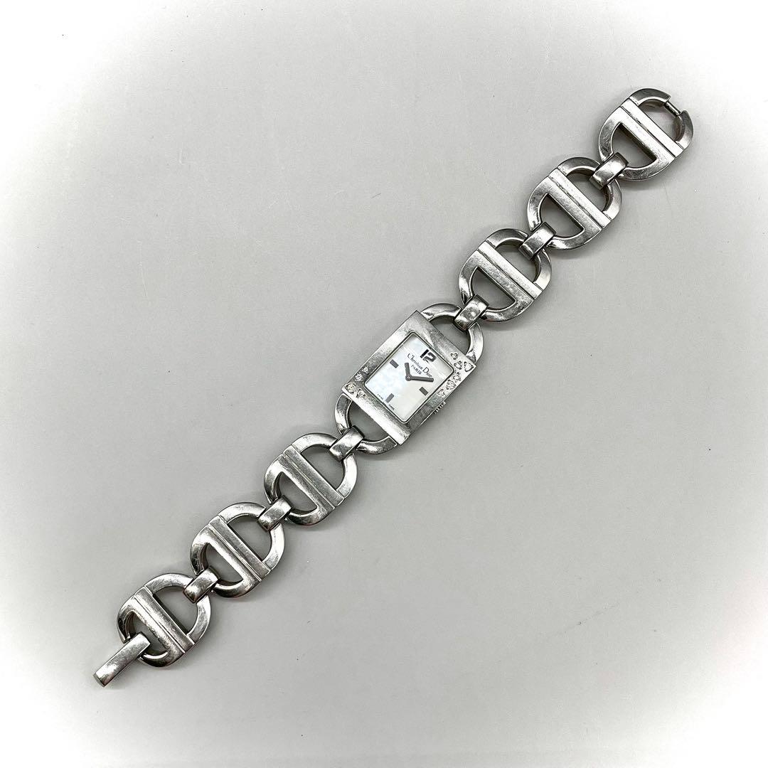 稼働品✨️Dior 腕時計 マリス スクエア ダイヤ クォーツ シルバー