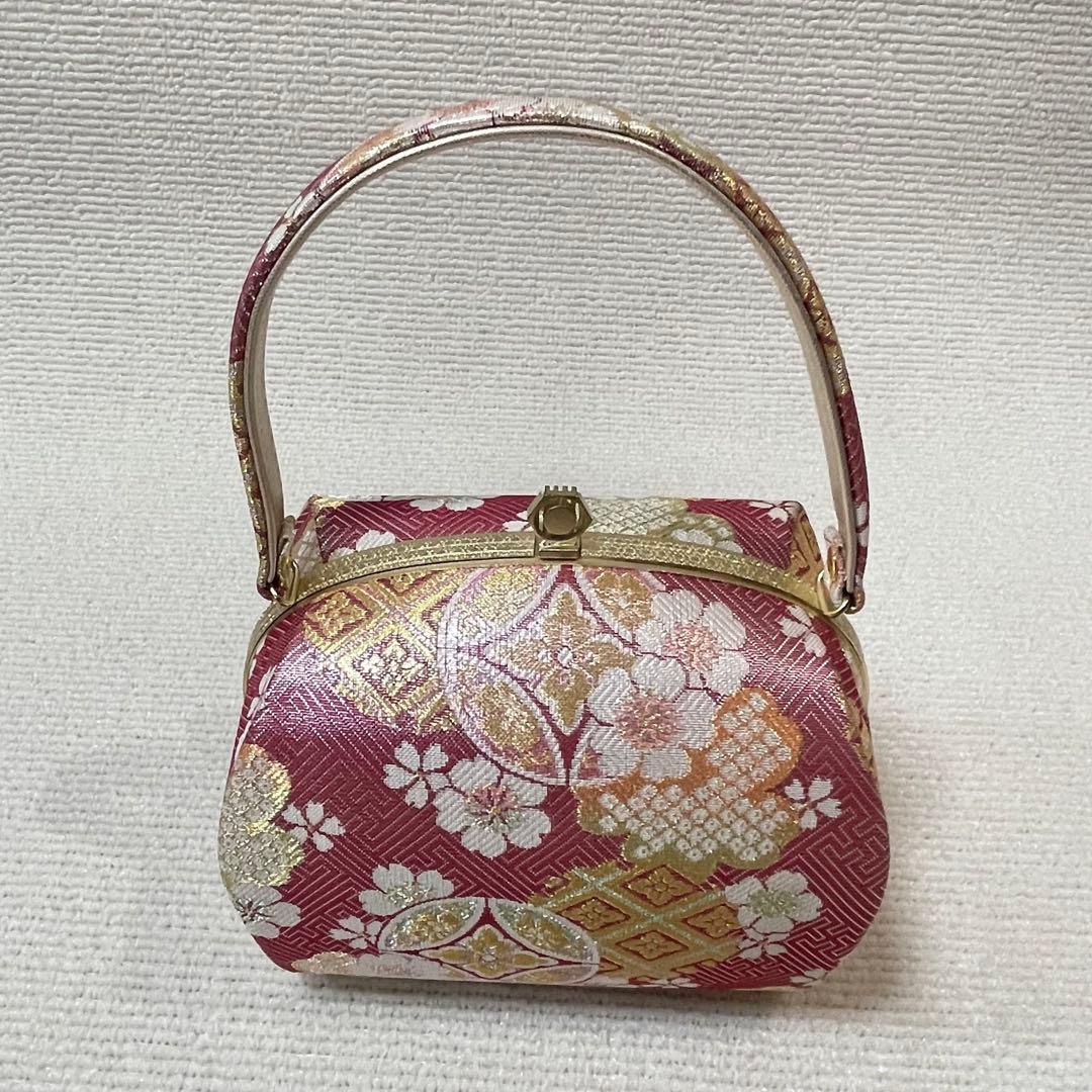 帯地の豪華な振袖用 バック 草履 セット（ふっくら鼻緒で痛くなりにくい♪）