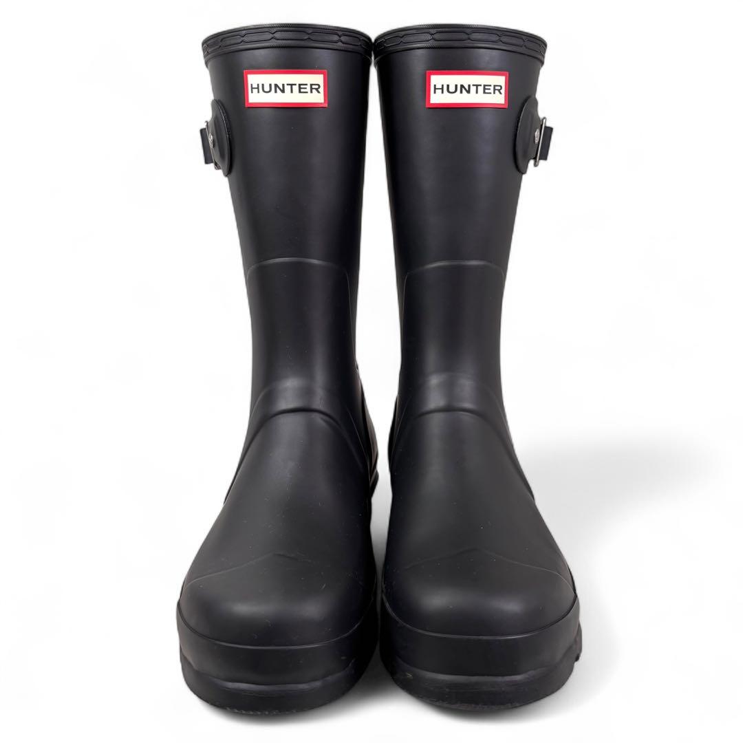 美品 ハンター UK9 28 レインブーツ オリジナルショート ネイビー 紺色