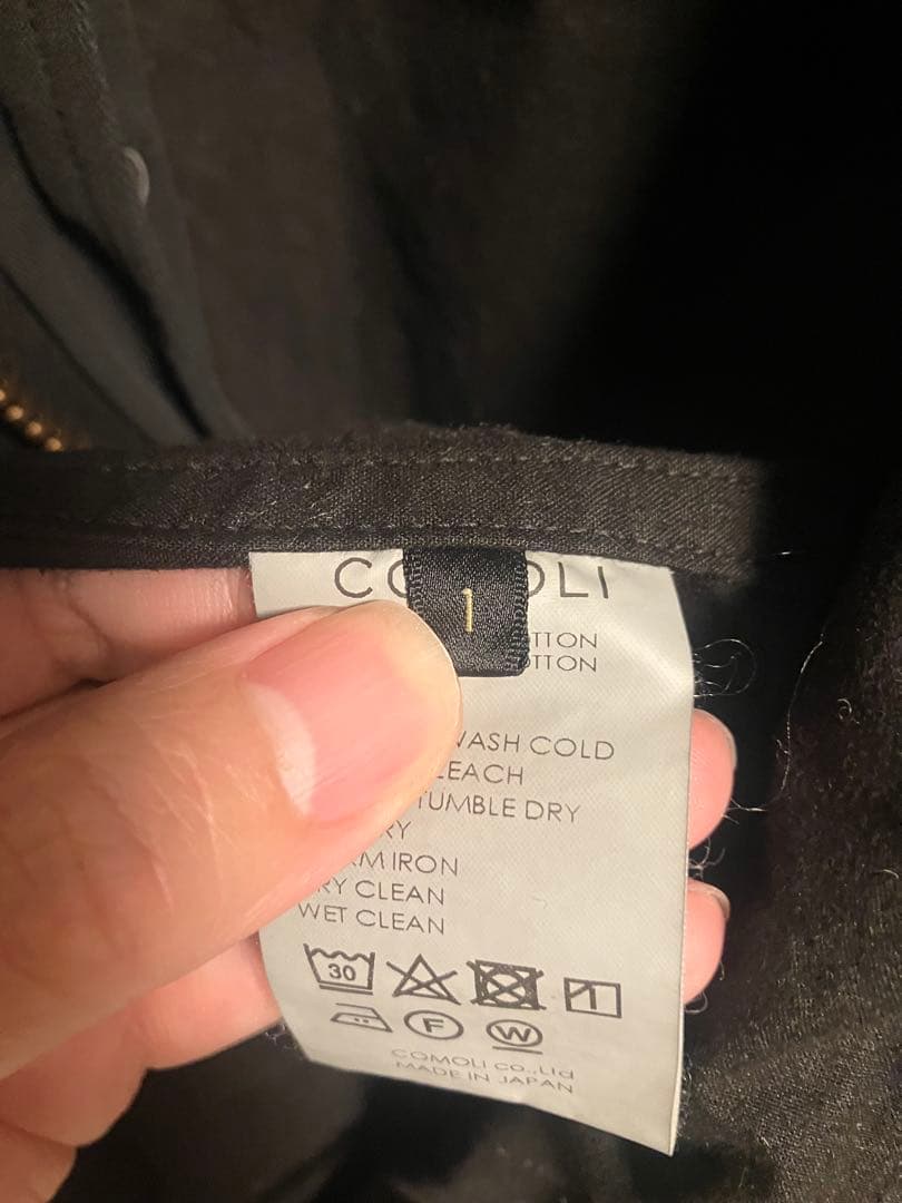 COMOLI ブラック M65 24AW