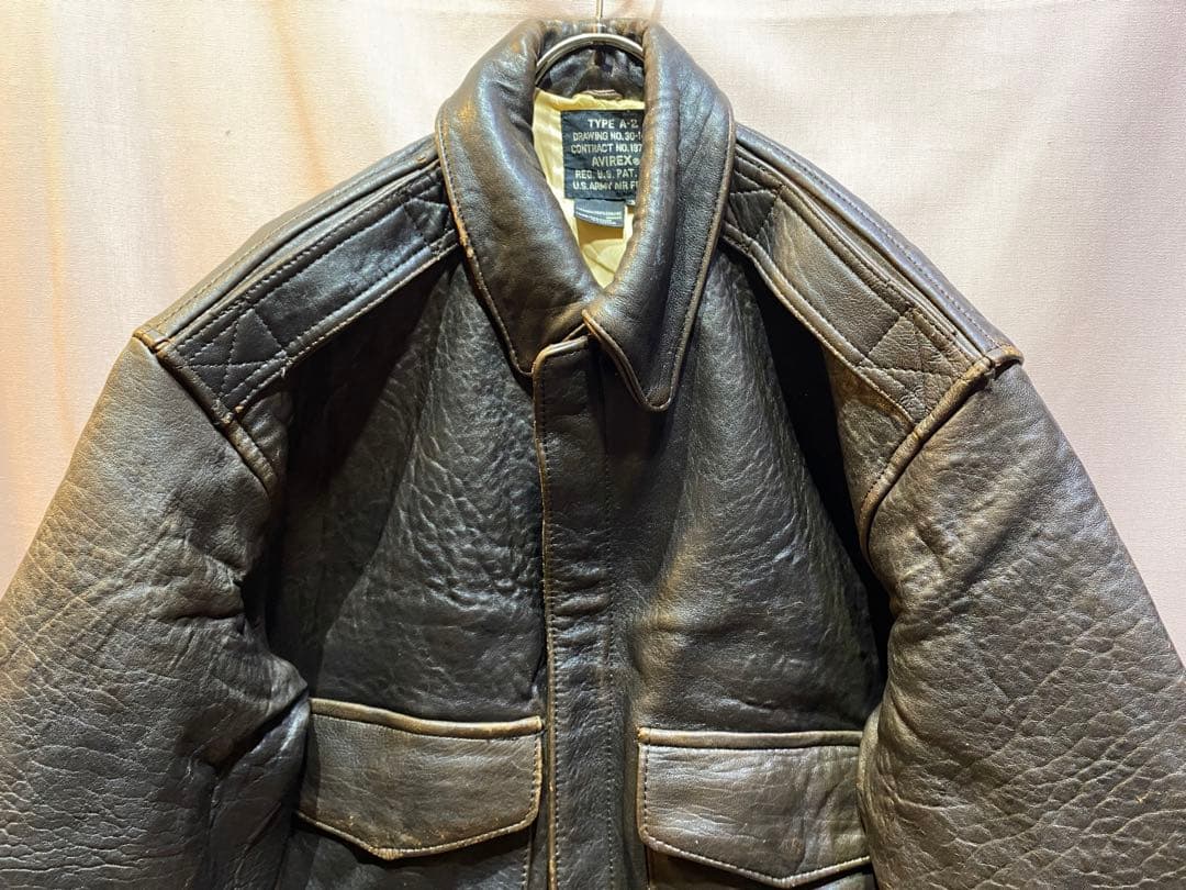 AVIREX アヴィレックス A-2 フライトジャケット ブラウン　XS