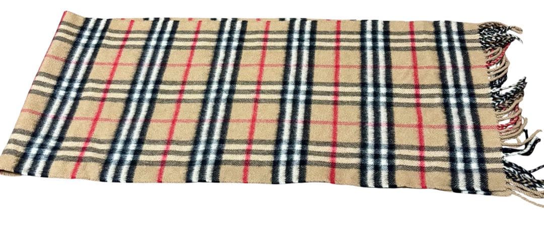 極美品✨バーバリー カシミヤ100% マフラー ノバチェック ブラウン ベージュ