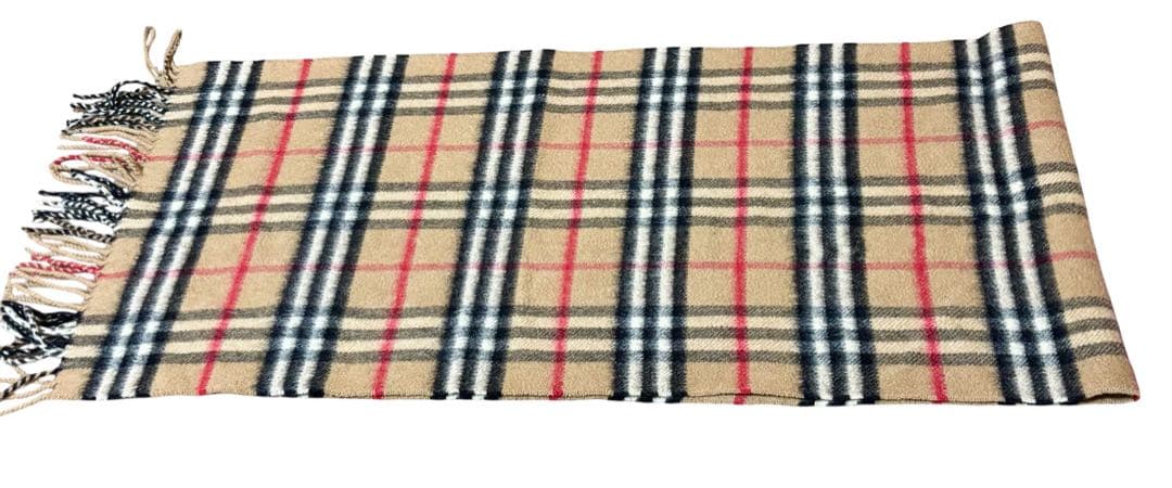 極美品✨バーバリー カシミヤ100% マフラー ノバチェック ブラウン ベージュ