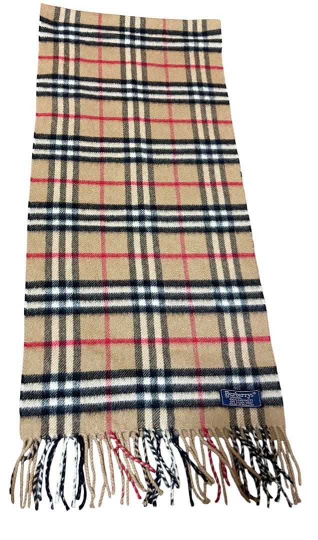 極美品✨バーバリー カシミヤ100% マフラー ノバチェック ブラウン ベージュ