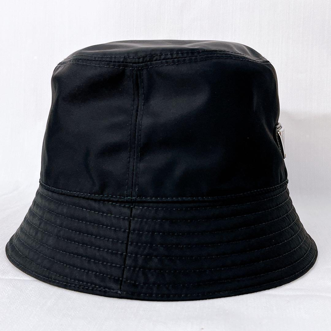 PRADA RE-NYLON バケットハット 黒 M ナイロン RFID/IC有