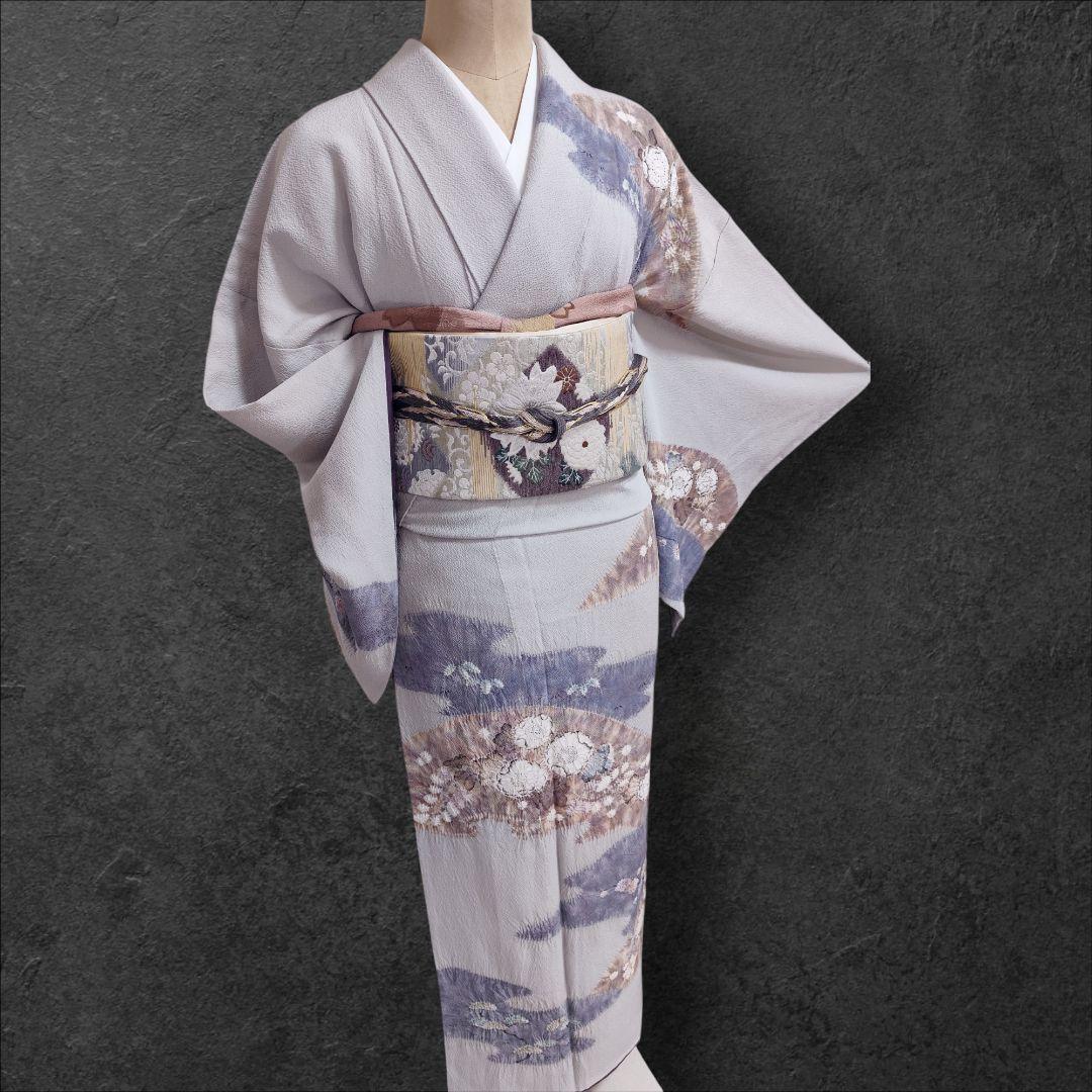 ❰6554❱ フルセット　訪問着　滝泰　十日町友禅　辻が花　絞り　辻ヶ花　袋帯