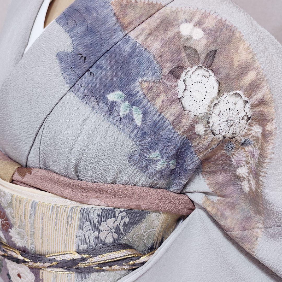 ❰6554❱ フルセット　訪問着　滝泰　十日町友禅　辻が花　絞り　辻ヶ花　袋帯