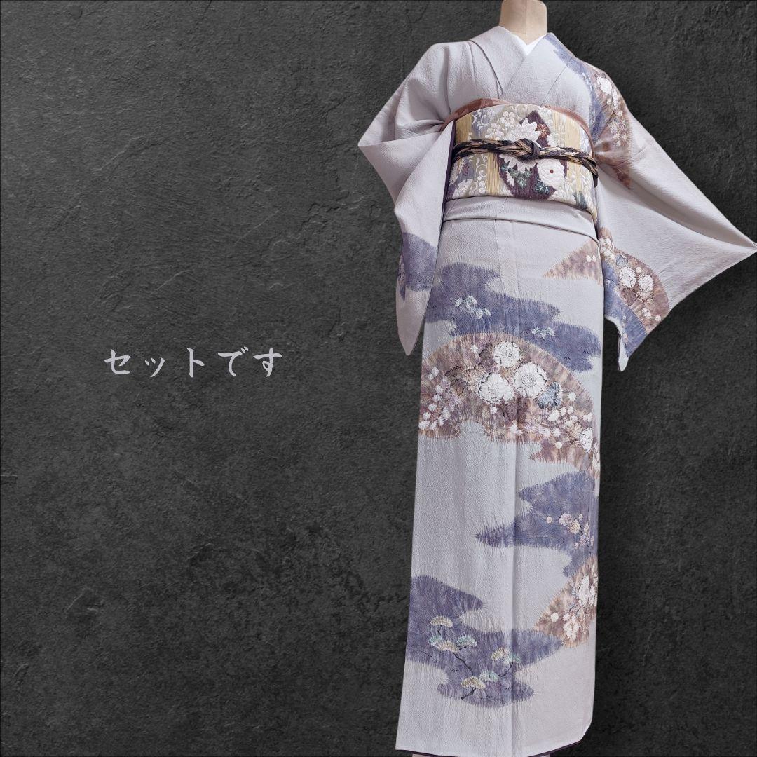 ❰6554❱ フルセット　訪問着　滝泰　十日町友禅　辻が花　絞り　辻ヶ花　袋帯