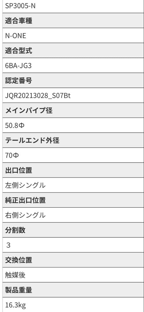 5ZIGEN スポーツマフラー n-one jg3ターボ車
