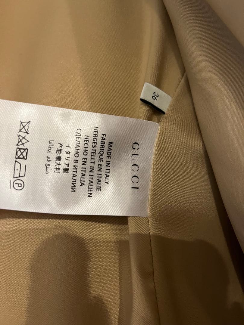 GUCCI ベージュ チェスターコート　イタリア製