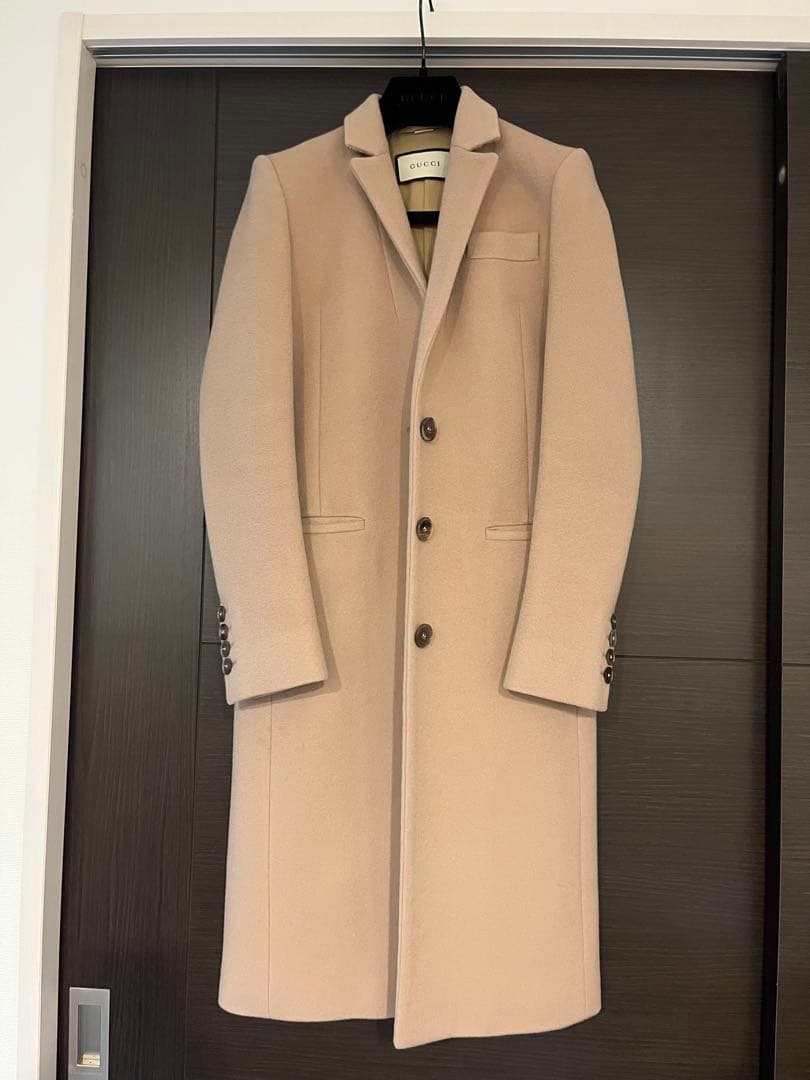 GUCCI ベージュ チェスターコート　イタリア製