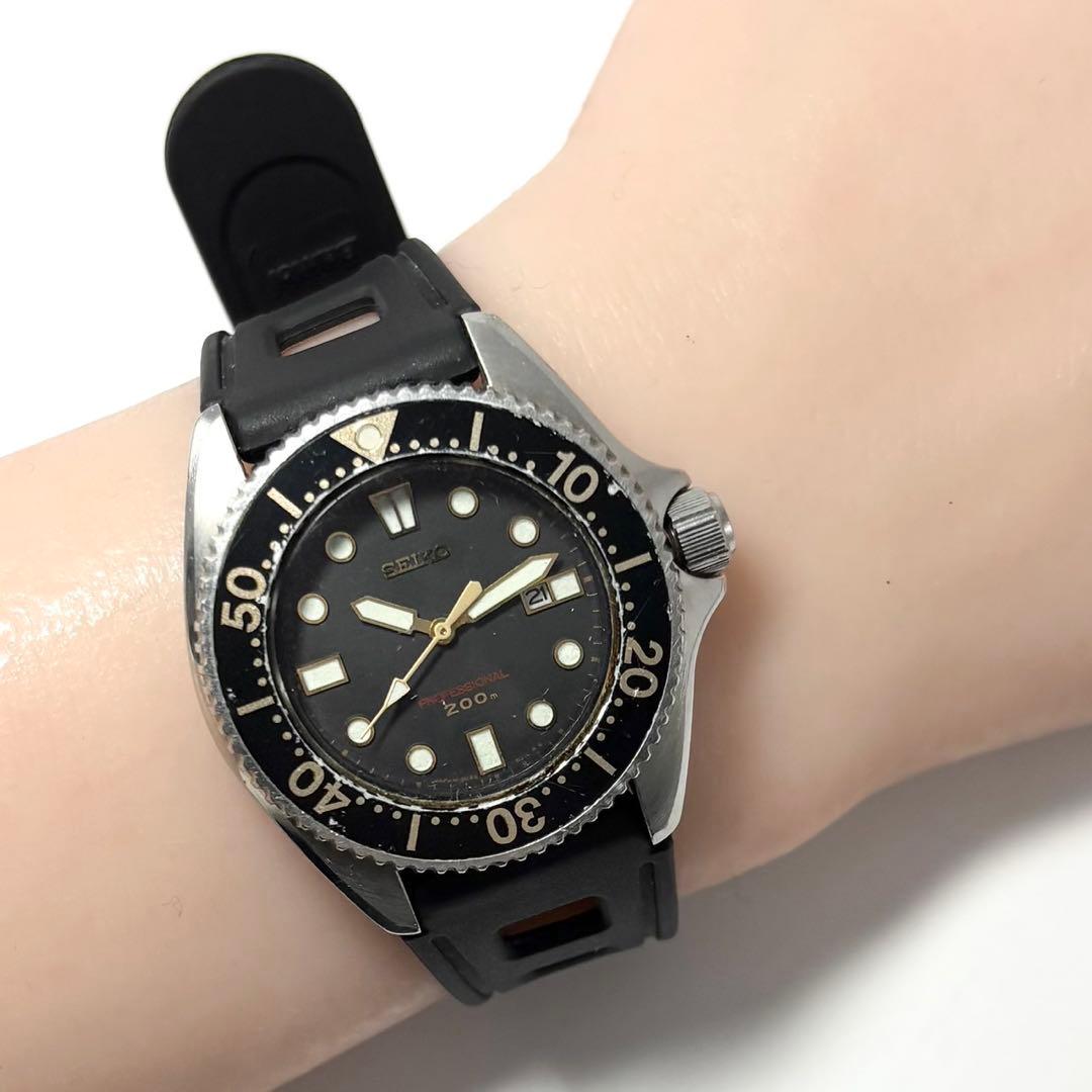 【稼動】 美品 SEIKO プロフェッショナル 腕時計 ダイバー 200m
