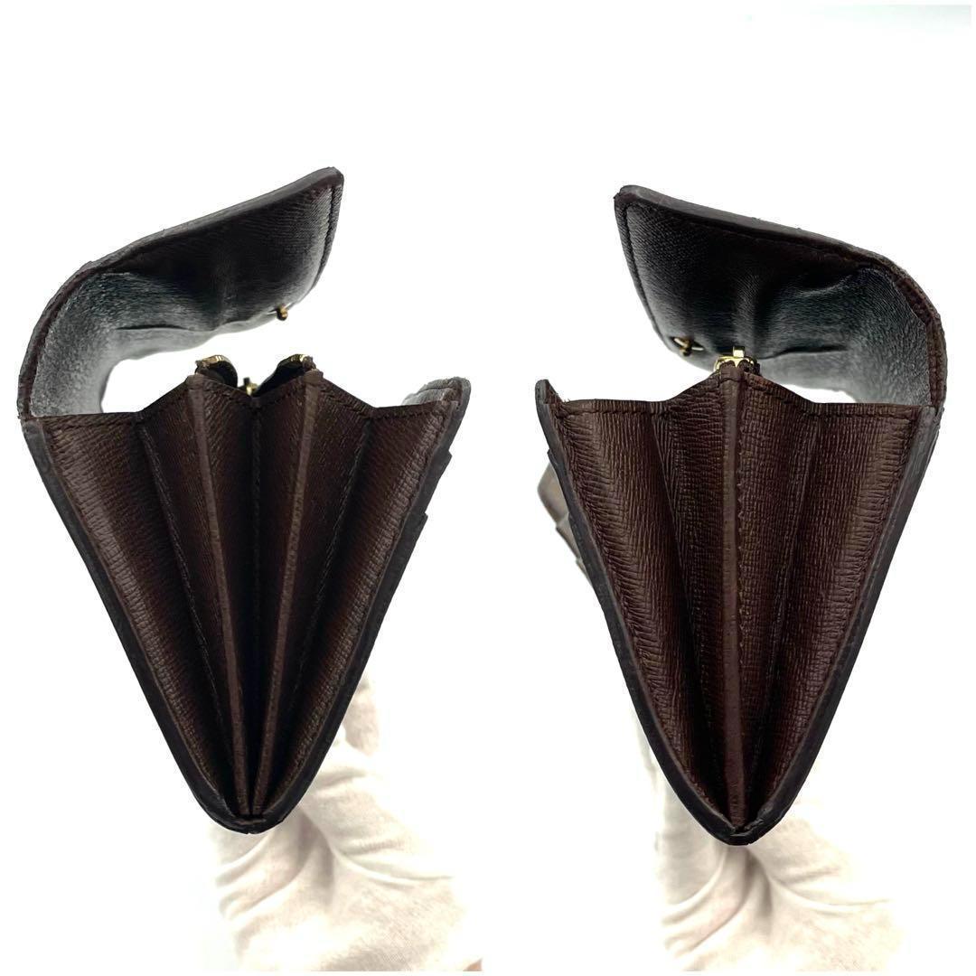 美品❣️保存袋付✨ルイヴィトン ダミエ ポルトフォイユサラ 二つ折り長財布 茶