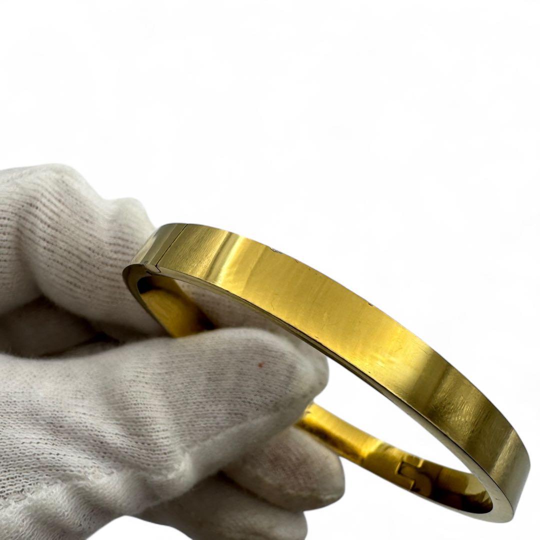 ルイヴィトン　バングル　ブレスレット　ロゴ　ゴールド金具 レザー