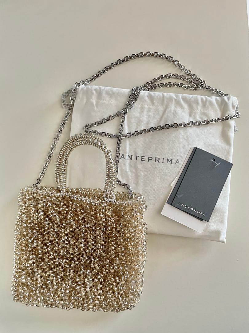 アンテプリマ ワイヤーバッグ スタンダード ミニアトゥーラ シルバーゴールド