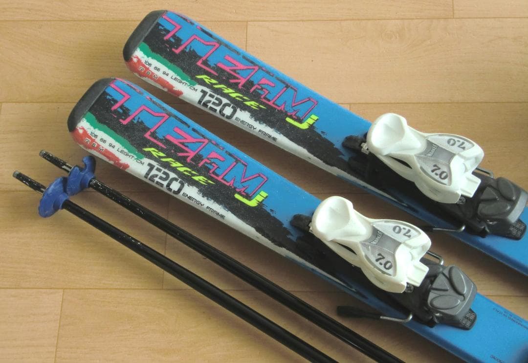 ■送料無料■ノルディカ＋Hart■子供用スキーセット■板120靴22■WAX済■