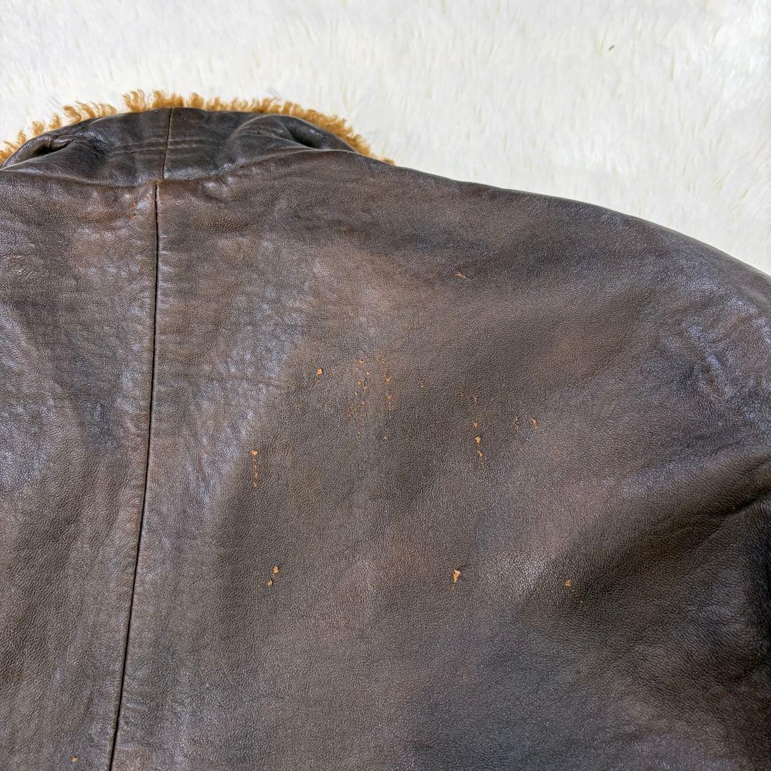 AVIREX トップガン G-1 フライトジャケット ワッペン 本革 L相当 茶